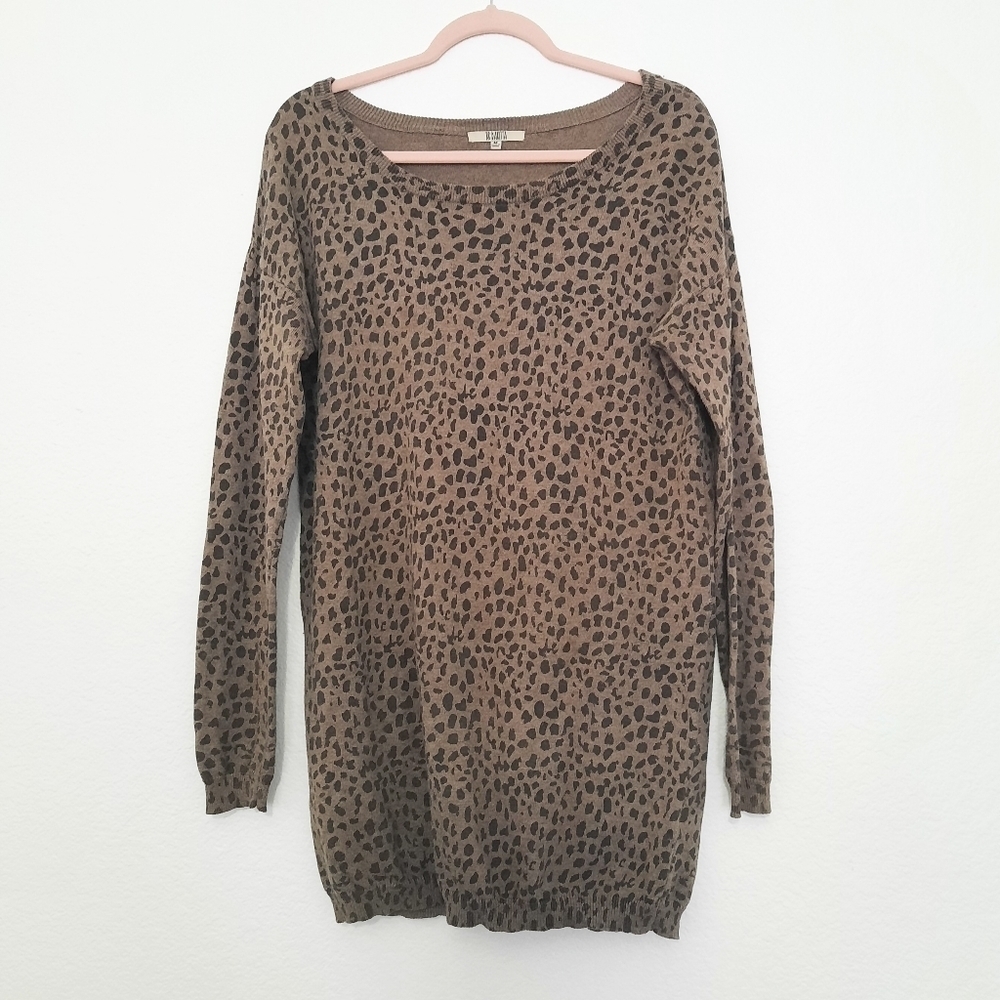 BB Dakota Wool Cashmere Blend Animal Print Sweater M